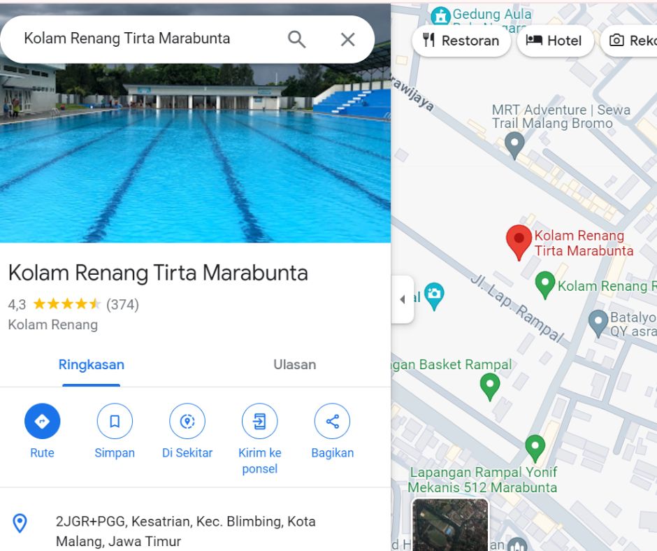 kolam renang di malang
